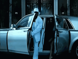 Pimp Get Off His Car With Woman GIF