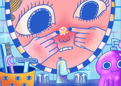 Pimple Popping Eww Animated Art GIF