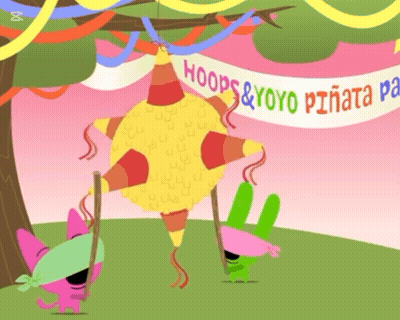 Piñata Party With Hoops And Yoyo GIF