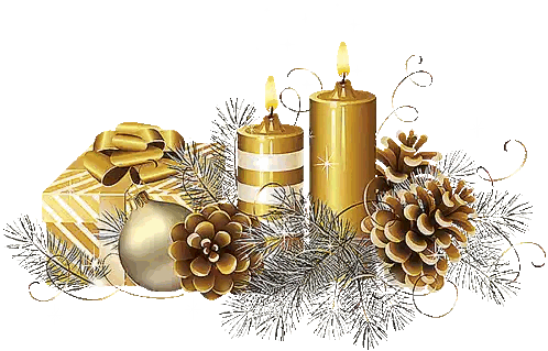 Pine Cones Candles And Gifts Decoration Sticker
