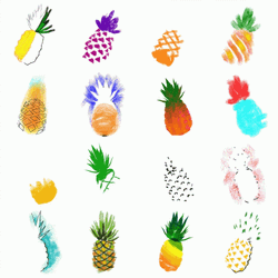 Pineapple Blinking Wall Pop GIF
