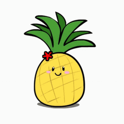 Pineapple Kawaii Fruits GIF