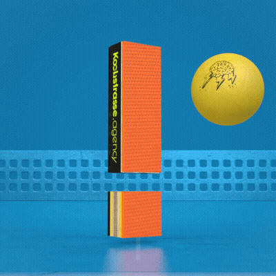 Ping Pong Ball Hit By Black Box Saying Koskstrasse Agency GIF