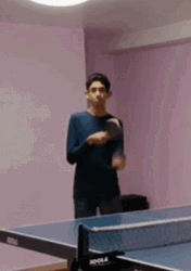 Ping Pong Hand Hitting Racket GIF