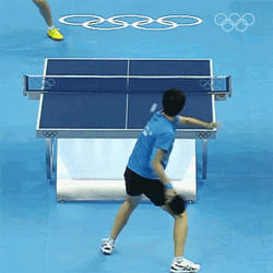 Ping Pong Man In Blue GIF