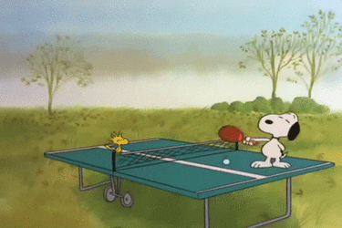 Pingpong Peanuts Snoopy Thanksgiving GIF