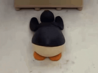 Pingu Hide In Box GIF