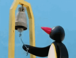 Pingu Ringing Bell GIF