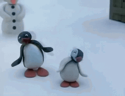 Pingu Shaking Head GIF