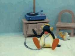 Pingu Vibing With Music GIF