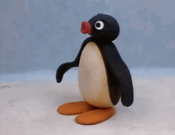 Pingu Wagging Wings GIF