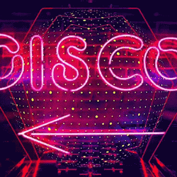 Pink Abstract Digital Disco Ball GIF
