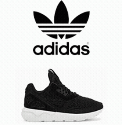 Pink Adidas Shoes With Black Logo GIF