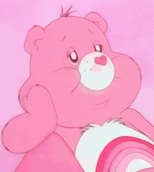 Pink Aesthetic Cartoon Care Bear GIF