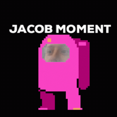 Pink Among Us Character Saying Jacob Moment GIF