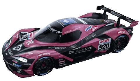 Pink And Black Race Car Number 920 Sticker