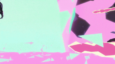 Pink And Blue Background With Triangles GIF