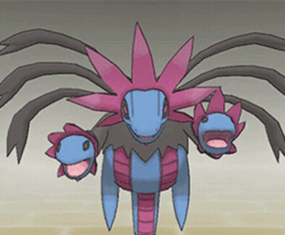 Pink And Blue Dragon Drawing GIF