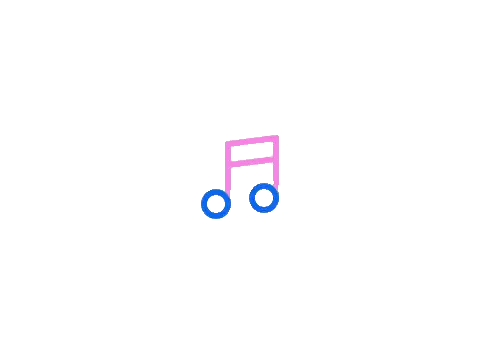 Pink And Blue Record Player Icon Sticker