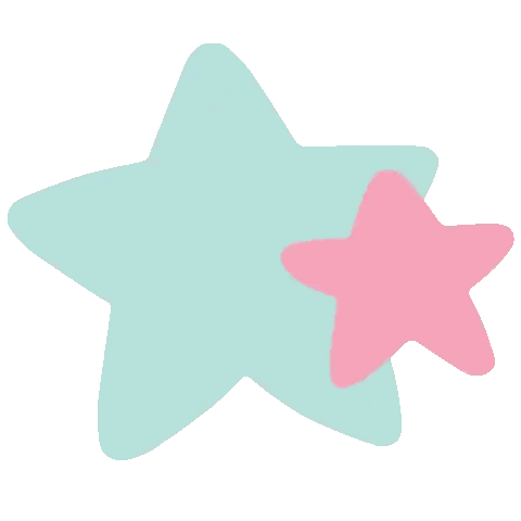 Pink And Blue Stars Sticker