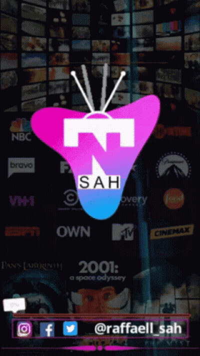Pink And Blue Triangle With Letter N GIF