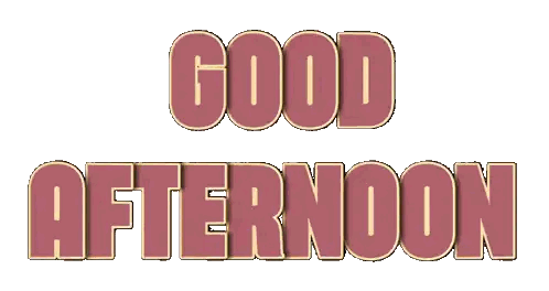 Pink And Gold Good Afternoon Sticker