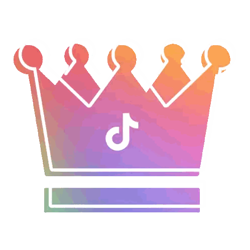 Pink And Orange Crown With S Sticker