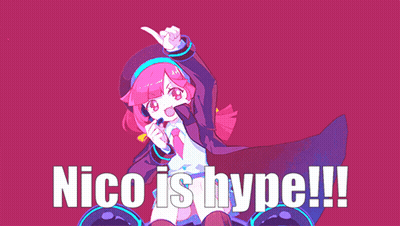 Pink And Purple Anime Girl Nico Is Hype GIF