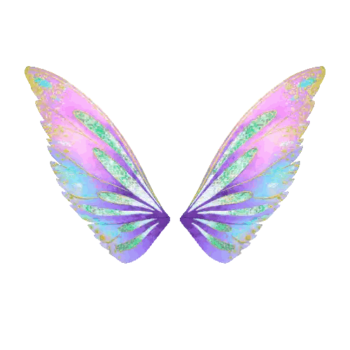 Pink And Purple Butterfly Wings Sticker