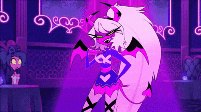 Pink And Purple Cartoon Character GIF