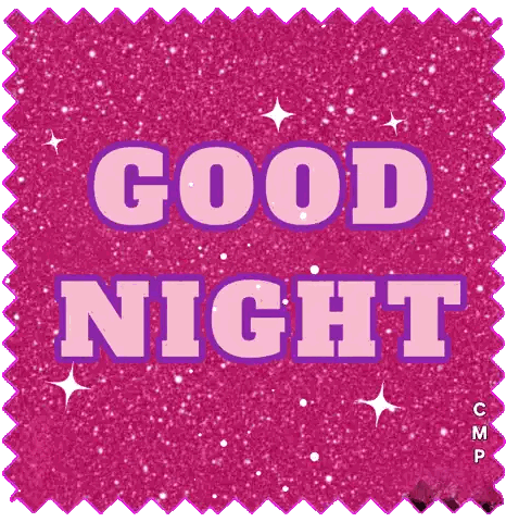 Pink And Purple Good Night Sticker
