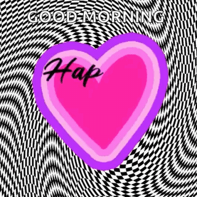 Pink And Purple Heart Good Morning Hap GIF