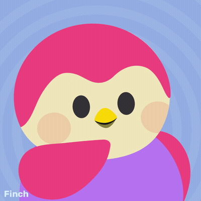 Pink And Purple Penguin Saying Finch GIF