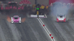Pink And Red Race Car GIF