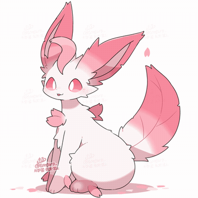 Pink And White Animal With Number 13 GIF
