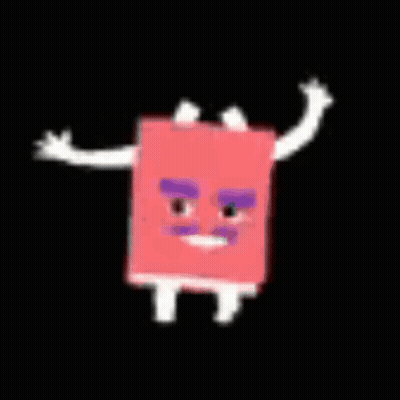 Pink And White Cartoon Character Flying GIF