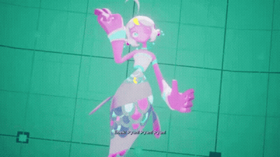 Pink And White Cartoon Character With Yellow Ponytail Saying Emerald Pyramid Pyramid Pyramid GIF