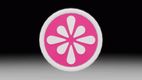 Pink And White Flower In White Circle GIF