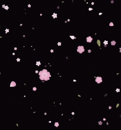 Pink And White Flowers Falling GIF