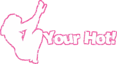 Pink And White Graphic Saying Your Hot Sticker