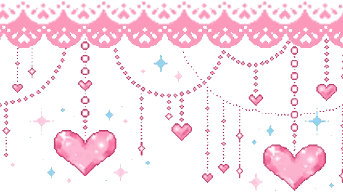 Pink And White Heart Star Border Sticker