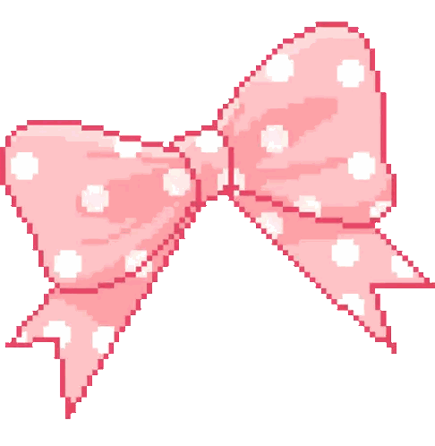 Pink And White Polka Dot Bow Sticker