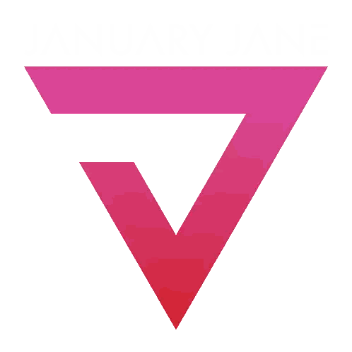 Pink And White Triangle With V Sticker
