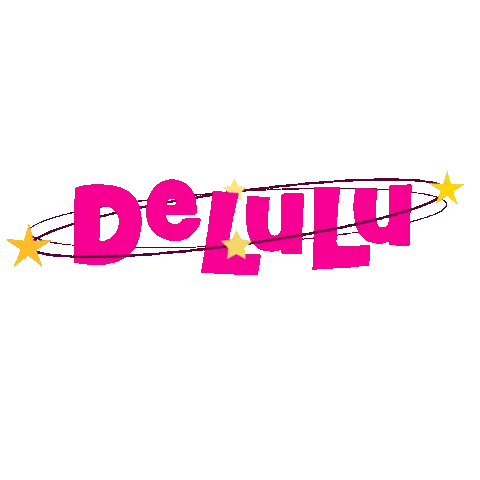 Pink And Yellow Beauty Logo With Stars Sticker