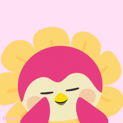 Pink And Yellow Bird Saying I'm Cute GIF