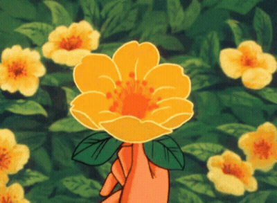 Pink And Yellow Rose With Yellow Butterfly GIF