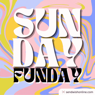 Pink And Yellow Sunday Funday Poster GIF