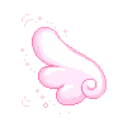 Pink Angel Wing With Spiral Sticker