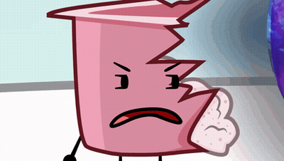 Pink Angry Face Cartoon GIF