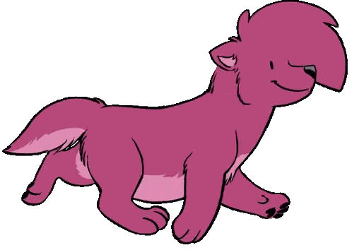 Pink Animal With Long Tail Sticker